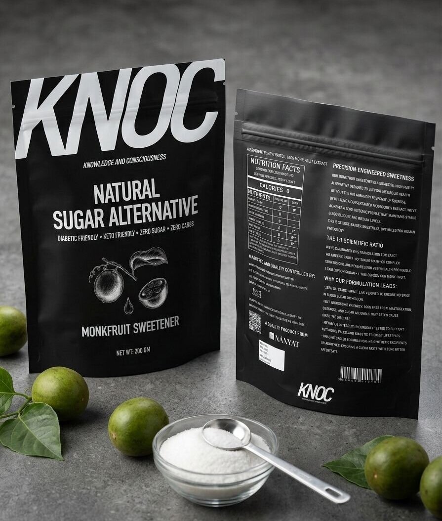 KNOC Monkfruit Sweetener pouch — front